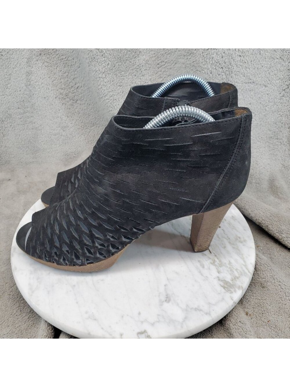 Paul Green Shoes Womens UK 7 US 9.5 Black Leather Bravo Booties *Read*